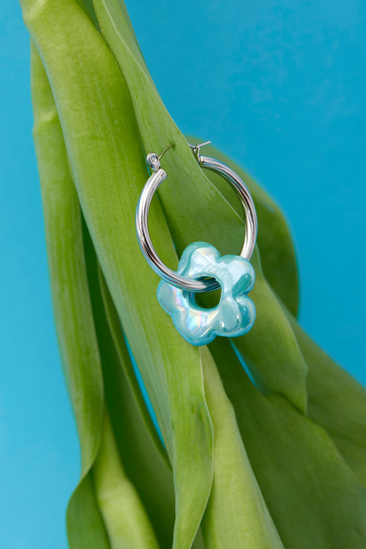 Pendientes florétes azules